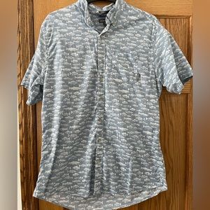 Men's Baja Short-Sleeve Shirt - Fish Print in Large Tall